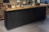 Picture of TIMBERA 3.2M Solid Reclaimed Wood Bar Counter with 8 Back Storage Compartments