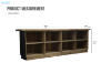 Picture of TIMBERA 3.2M Solid Reclaimed Wood Bar Counter with 8 Back Storage Compartments