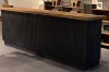 Picture of TIMBERA 3.2M Solid Reclaimed Wood Bar Counter with 8 Back Storage Compartments