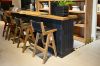 Picture of TIMBERA 3.2M Solid Reclaimed Wood Bar Counter with 8 Back Storage Compartments