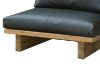 Picture of TIMBERA 100% Genuine Leather Reclaimed Pine Wood 1 Seater Sofa