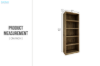 Picture of TIMBERA 5-Tier Solid Reclaimed Pine Wood Bookshelf (90x240cm)