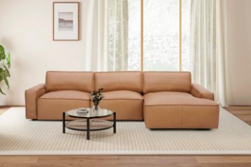 Picture of HAMMOND 100% Oil-Waxed Leather Sectional Modular Sofa