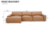 Picture of HAMMOND 100% Oil-Waxed Leather Sectional Modular Sofa - Chaise Facing Left
