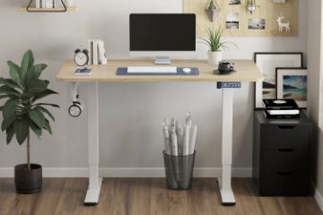 Picture of NEXUS 120 Electric Height Adjustable Standing Desk with LED Display (Light Oak)