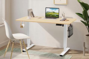 Picture of NEXUS 120 Electric Height Adjustable Standing Desk with LED Display (Light Oak)