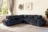 Picture of ALBERTA Corduroy Fabric Sectional Sofa with Built-in Bluetooth Speakers & Wireless Charging