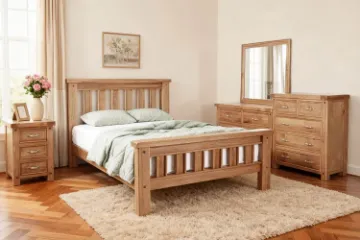 Picture of WESTMINSTER 4PC/5PC/6PC Solid Oak Bedroom Combo in Queen/King Size
