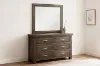 Picture of Westminster 6-Drawer Solid Oak Dresser with Mirror (Walnut)