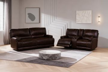 Picture of DAWSON Power Reclining Foil-Printed Fabric Sofa Range - 3RR+2RRC+1R Sofa Set