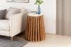 Picture of ALLEY Solid Acacia Wood Round Side Table with Marble Top