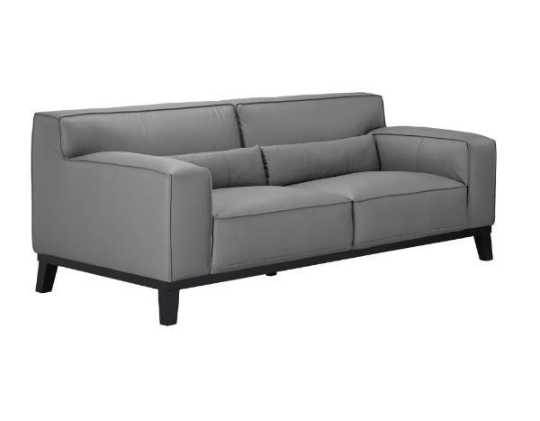 Picture of ZURICHER 100% Capri Leather 3 Seater Sofa (Charcoal Grey)