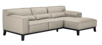 Picture of ZURICHER 100% Capri Leather Sectional Sofa (Wheat) 