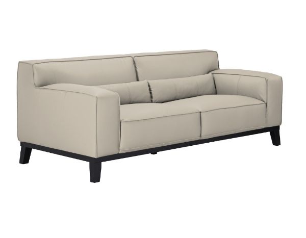 Picture of ZURICHER 100% Capri Leather 3 Seater Sofa (Wheat) 