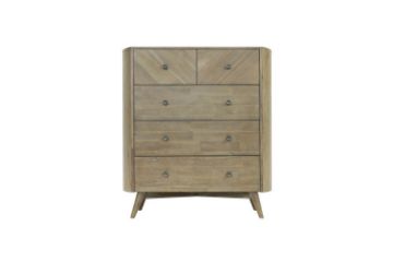 Picture of RIALTO 5-Drawer Solid Acacia Wood Tallboy