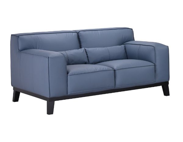Picture of ZURICHER 100% Capri Leather 2 Seater Sofa (Blue) 