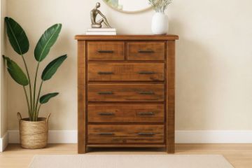 Picture of FLINDERS 6-Drawer Solid Pine Wood Tallboy 