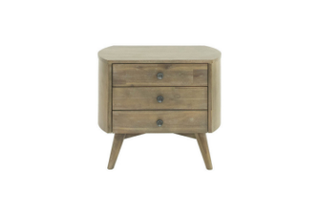 Picture of RIALTO 3-Drawer Solid Acacia Wood Bedside Table