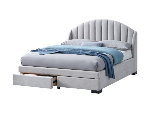 Picture of SWIFT 2-Drawer Fabric King Bed Frame (London Stone)