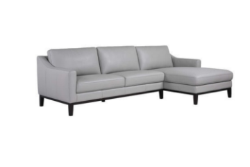 Picture of TORA Capri Leather Sectional Sofa (Pewter)