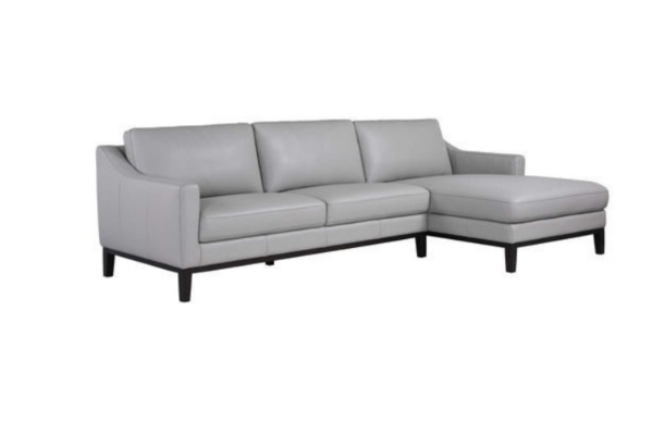 Picture of TORA Capri Leather Sectional Sofa (Pewter)