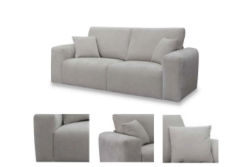 Picture of SAINT Feather-Filled 2-Seater Sofa (Grey)