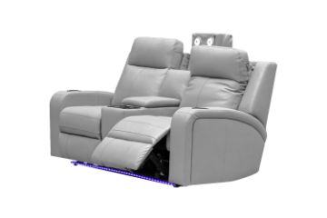 Picture of DAWSON 100% Genuine Leather 2 Seater Recliner Sofa with Built-in USB Ports