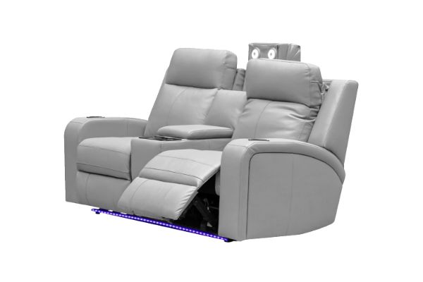 Picture of DAWSON 100% Genuine Leather 2 Seater Recliner Sofa with Built-in USB Ports