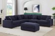 Picture of MORIO Fabric Sectional Modular Sofa with Ottoman (Dark Blue)