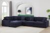 Picture of MORIO Fabric Sectional Modular Sofa with Ottoman (Dark Blue)