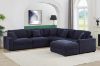 Picture of MORIO Fabric Sectional Modular Sofa with Ottoman (Dark Blue)