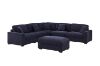 Picture of MORIO Fabric Sectional Modular Sofa with Ottoman (Dark Blue)