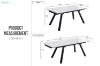Picture of DALTON 1.6M-2.2M/1.8M-2.4M Extension Sintered Stone Top Dining Table