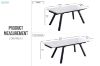 Picture of DALTON 1.6M-2.2M/1.8M-2.4M Extension Matte Sintered Stone Top Dining Table