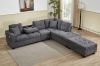 Picture of NEBULA Pro Chenille Fabric Sectional Sofa with Storage Ottoman & Drop-Down Console & USB & Type-C Port (Dark Grey)