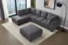 Picture of LIBERTY PREMIUM Chenille Fabric Sectional Sofa with Storage Ottoman (Dark Grey)