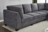 Picture of LIBERTY Premium Chenille Fabric Sectional Sofa (Dark Grey) - Chaise Facing Right with Storage Ottoman
