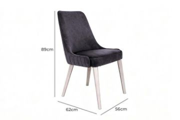 Picture of PADDINGTON Dining Chair with Wash Legs (Charcoal Color)
