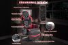 Picture of ZESTIE 360° Swivel Adjustable Height Massage Gaming Recliner Chair with Cupholder and Side Pocket (Red & Black)