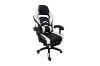 Picture of MOXIE 360° Swivel Adjustable Height Gaming Recliner Chair with Footrest (White & Black)