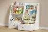 Picture of BLAINE 3-Tier Bookshelf and Toy Storage Cabinet with 2 Drawers (90x90cm）