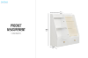 Picture of BLAINE 90x90cm 3-Tier Bookshelf and Toy Storage Cabinet with 2 Drawers