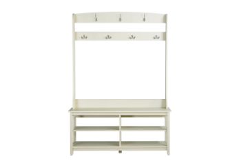 Picture of ELLIS Hall Tree with Shoe Bench, Coat Rack & Shelves (175x125cm)