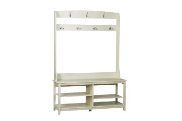 Picture of ELLIS Hall Tree with Shoe Bench, Coat Rack & Shelves (175x125cm)