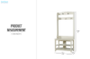 Picture of ELLIS Hall Tree with Shoe Bench, Coat Rack & Shelves (80x175cm)