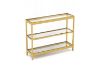 Picture of JOSEF 90 Tempered Glass Console Table with 3 Tiers (Golden)