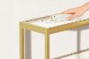 Picture of JOSEF 90 Tempered Glass Console Table with 3 Tiers (Golden)