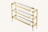 Picture of JOSEF 90 Tempered Glass Console Table with 3 Tiers (Golden)