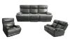 Picture of SOMIA Top-Grain Leather Manual Reclining Sofa Range (Grey)