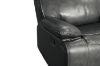 Picture of SOMIA Top-Grain Leather Manual Reclining Sofa Range (Grey) - 1 Seat Recliner Chair (1R)